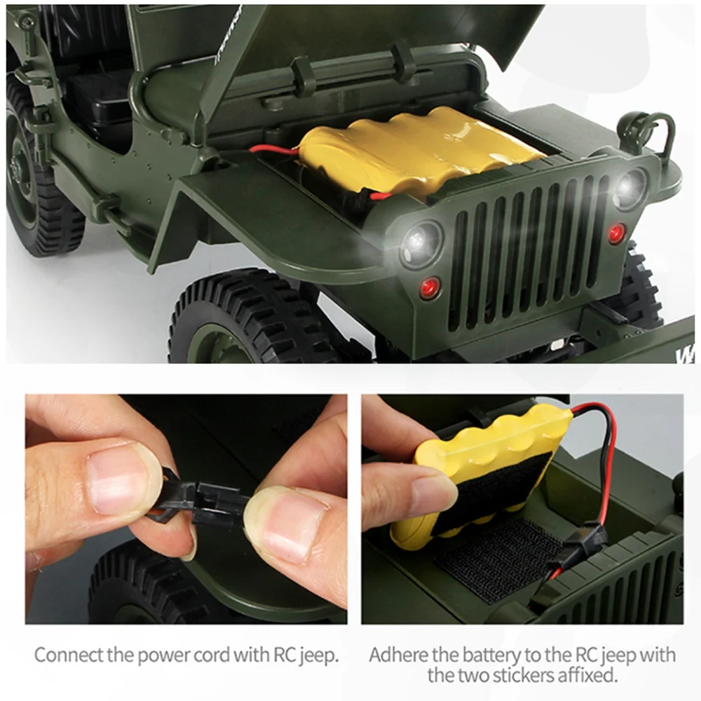 1/10 RC Автомобиль 2,4G 4WD пульт дистанционного управления игрушечные джипы четырехколесный привод внедорожный военный альпинистский автомобиль армейский литой автомобиль военный автомобиль