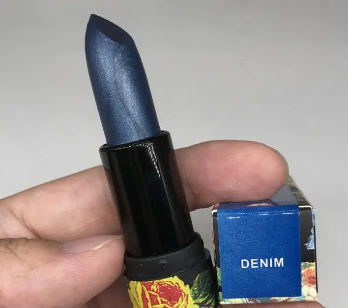 DENIM Прямая поставка металлическая губная помада PERLEES блестящая губная помада 4,5 г водостойкая стойкая блестящая помада 8 цветов ePacket - Color: DENIM