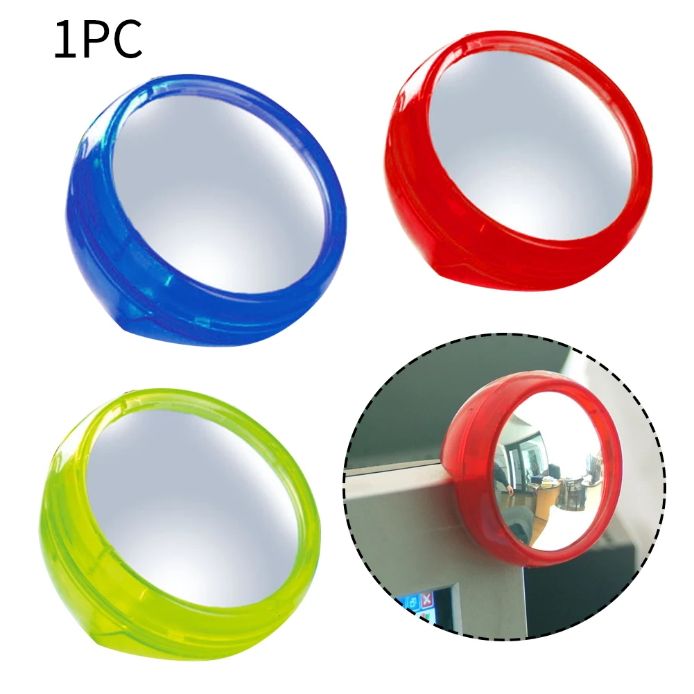 Laptop Computer Rearview Mirror Self Adhesive Cubicle Convex Personal Safety Random Color Small Monitor Privacy Protect Round | Дом и сад