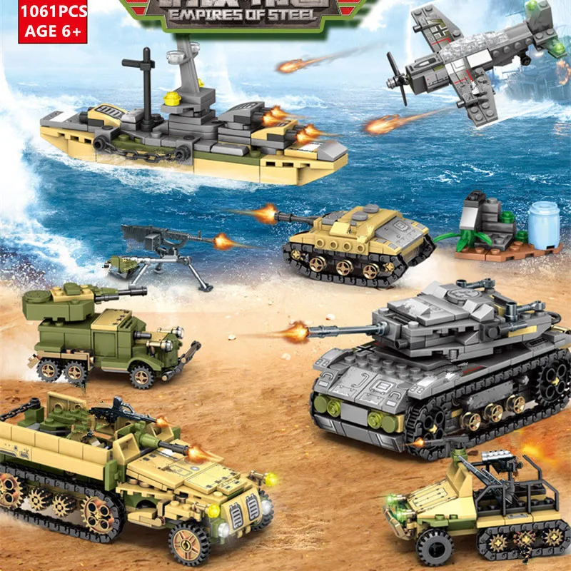 Игрушечный автомобиль военная техника железная Империя Танк Набор строительных