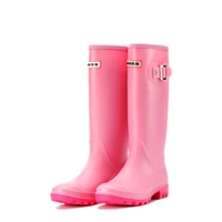 fashion non slip rain boots women knee high water boots waterproof long tube rubber boots womens high tube galoshes rain shoes