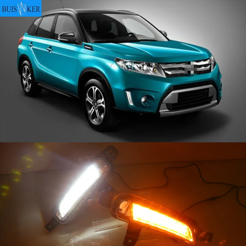 1 комплект для Suzuki Vitara 2015 12V ABS противотуманной фары DRL Дневной светильник
