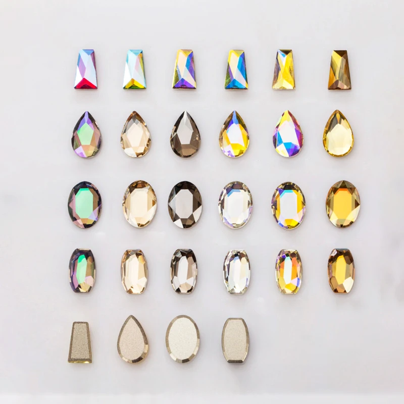 7x10 мм детали для ногтей стразы наклейка с плоской задней стороной ногтевого