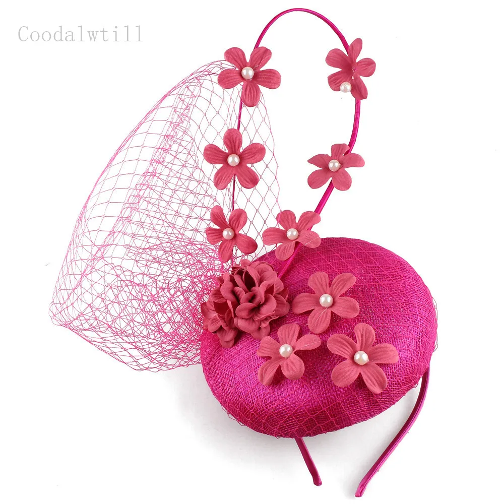 

Шляпка-федора Женская, 4-слойная, сетчатая, для свадьбы