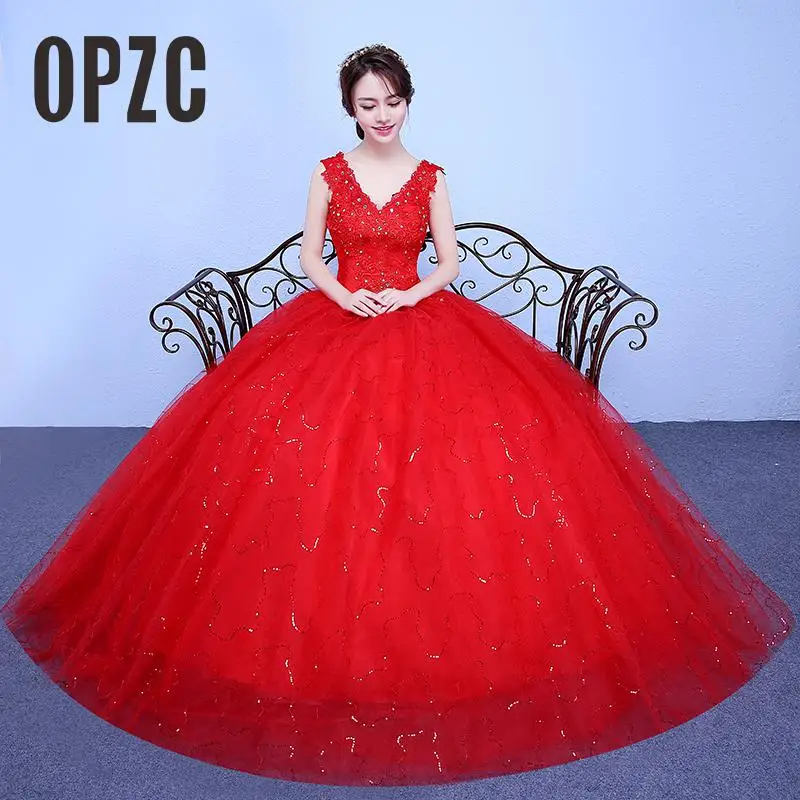 Женское свадебное платье с кружевной аппликацией белое или красное кружевное