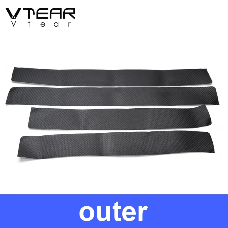 

Аксессуары Vtear для тойота рав 4 Toyota Rav4, 2019, 2020 2021 , автомобильные защитные накладки на порог, наклейки на педали из углеродного волокна, украшение интерьера, стайлинг автомобильные товары