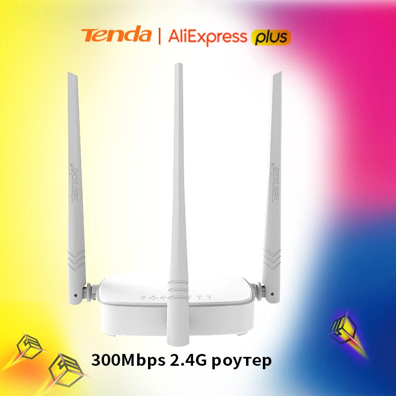 Беспроводной Wi Fi роутер Tenda F3 & N318 300 Мбит/с 2 4 ГГц ретранслятор многоязычная