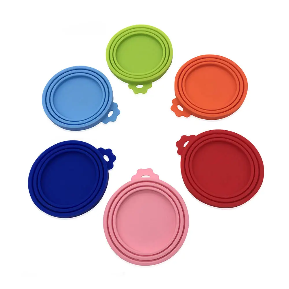 

1pc Pet Food Fresh Can Cover Lid Dog Cat Tin Silicone Plastic Reusable Food Storage Fresh-Keeping Caps Diameter 10.5cm