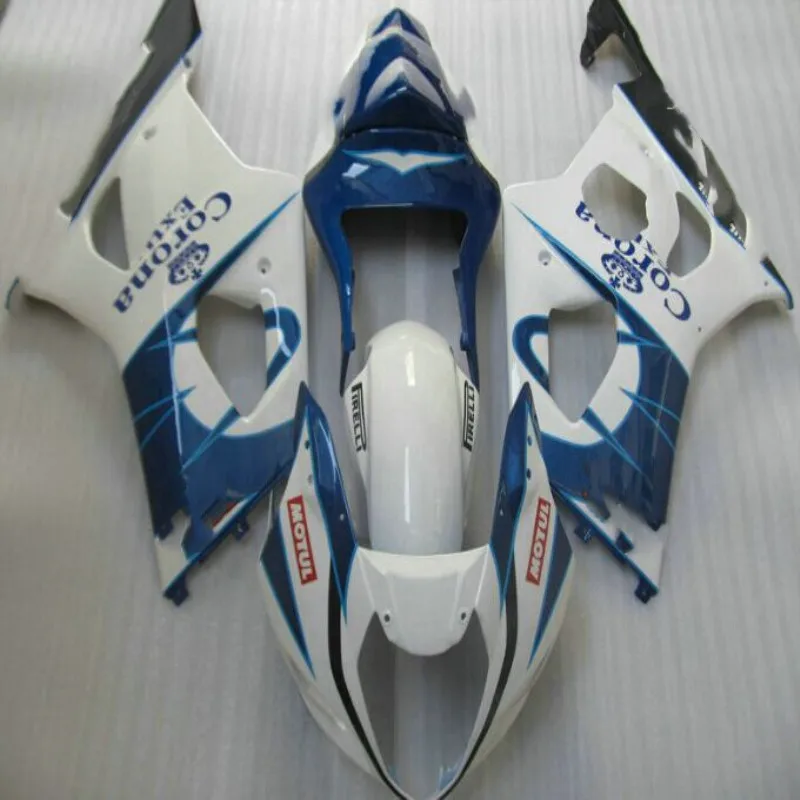 

New ABS Injection Mold Fairings Kit Fit For SUZUKI GSXR1000 K3 2003-2004 GSX-R1000k3 03-04 SUZUKI white/bule