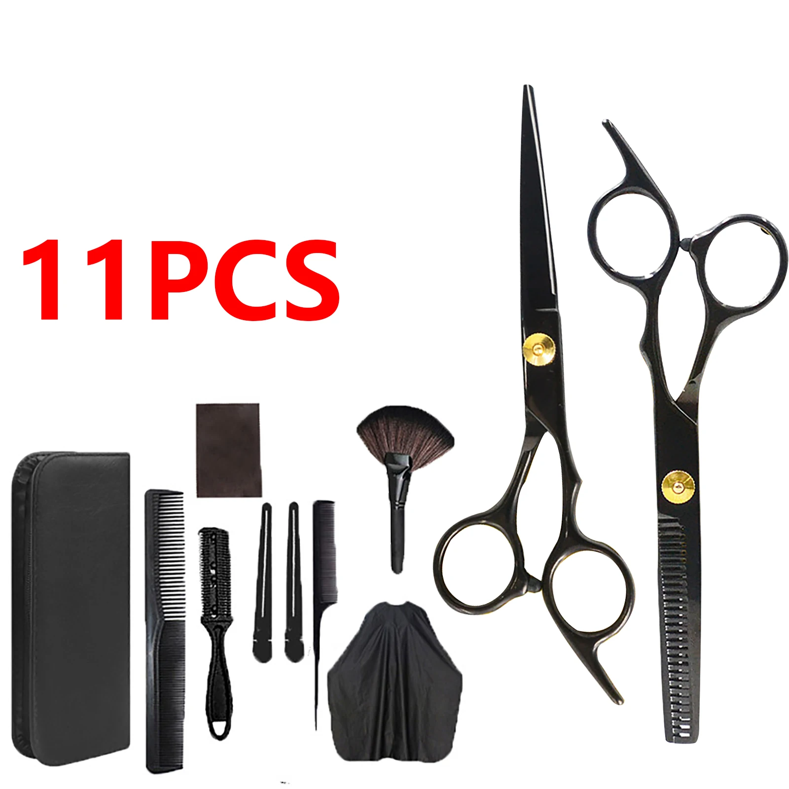 

11pcs Professional Hairdresser Scissors Set Hair Scissors Hairdressing Thinning Scissors Hair Cutter Comb For Salon Barbers Use