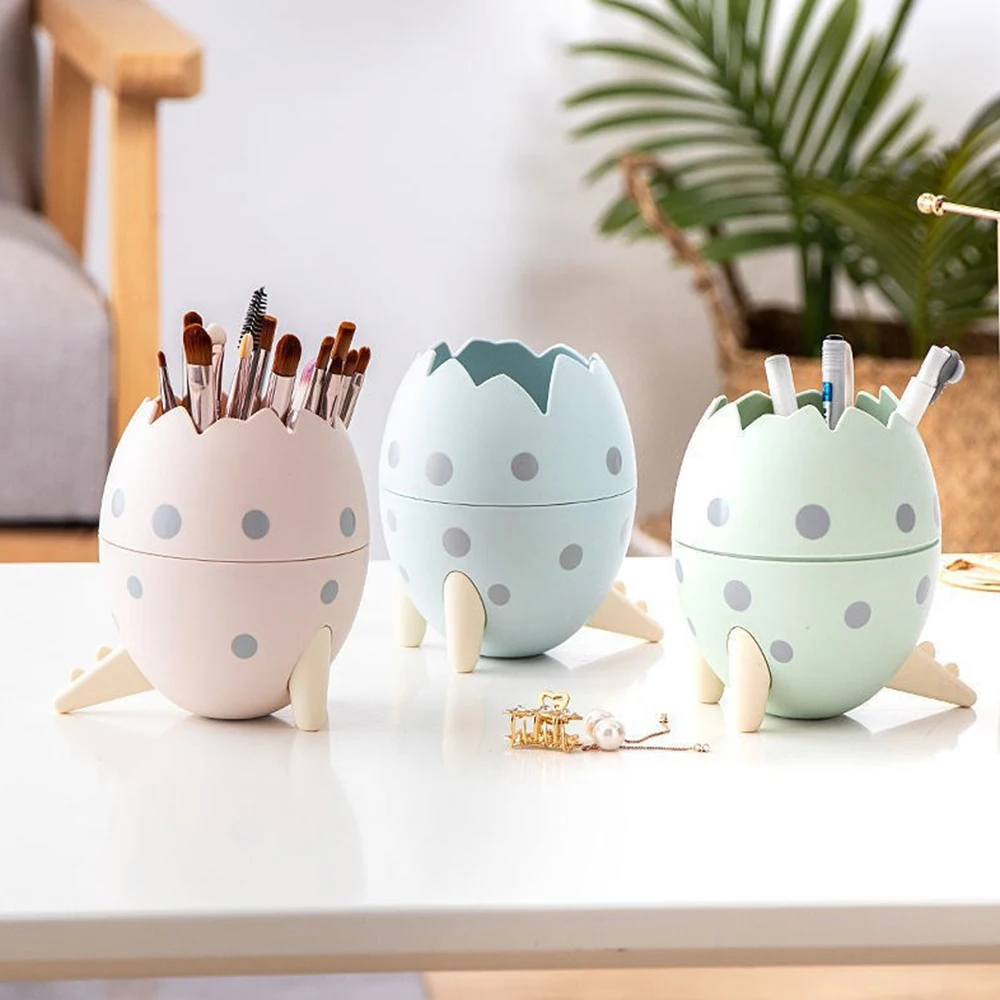 

Creative Desktop Makeup Brush Storage Container Dinosaur Egg Tripod Desktop Storage Box Dinosaur Egg pencil Holder Popular