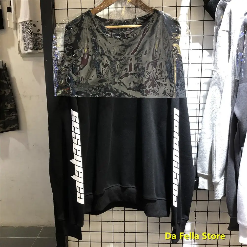 

Calabasas Season 6 Sweatshirts 2020 Men Women Hip Hop Kanye West Hoodies Calabasas Sleeve Logo Hoodie High Quality Asian Size