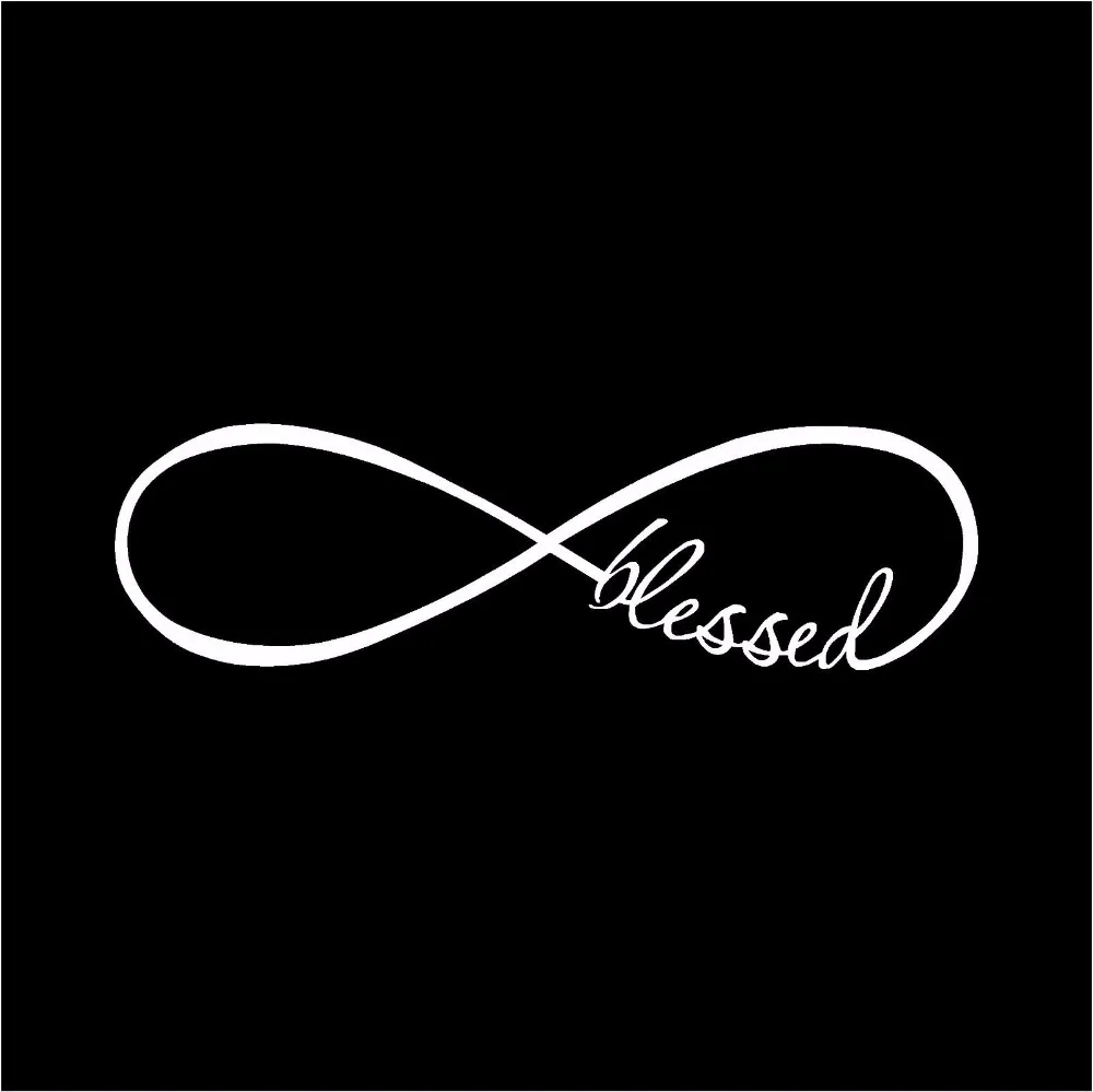 

Blessed Infinity Symbol Decal Vinyl Window Quote Bumper Sticker 20x6.25cm
