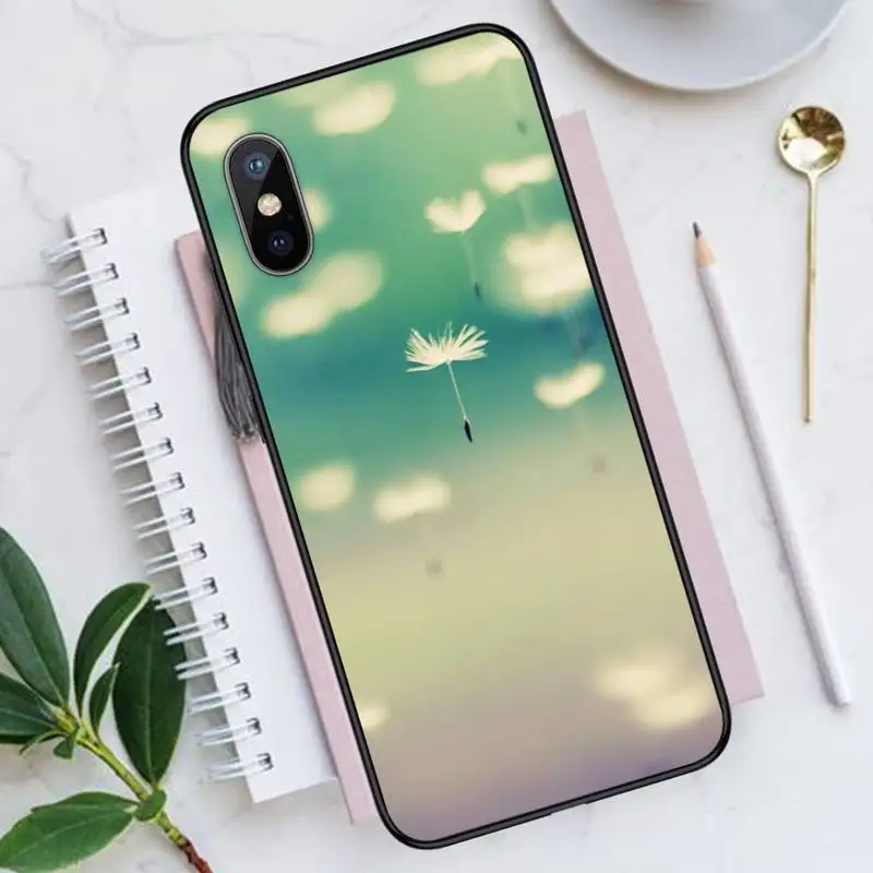 

flower Dandelion Ink Drawing Phone Case for iPhone 11 12 pro XS MAX 8 7 6 6S Plus X 5S SE 2020 XR Luxury brand shell funda coque
