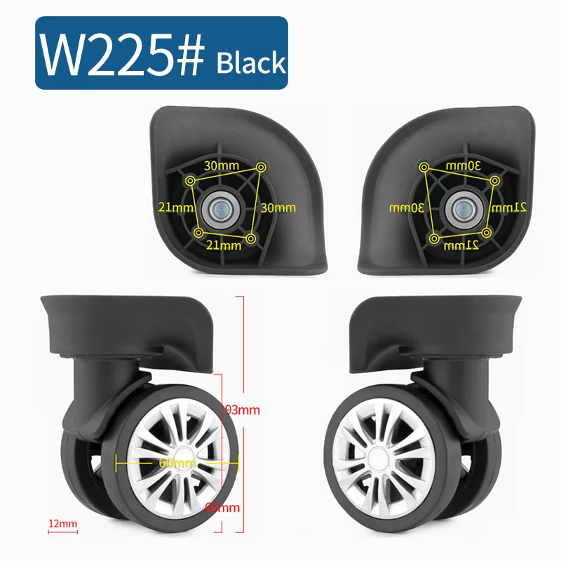 Makeup Trolley Luggage Case Universal Wheel Casters Accessories Replacement Repair Luggage Case Mute Black Caster Accessories