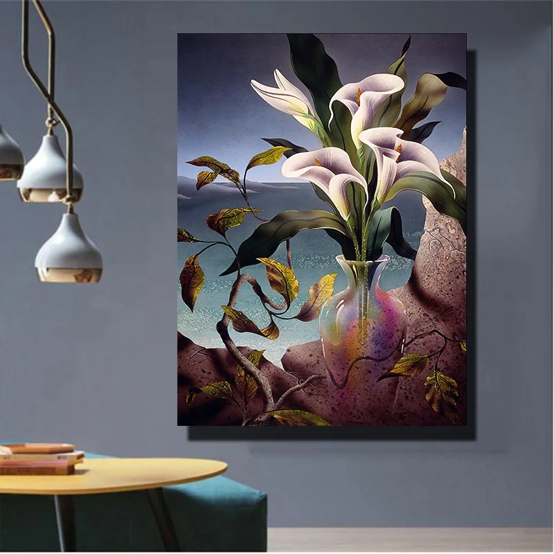 Домашний вход возле двери цветы канвы Масляные картины настенные гостиная