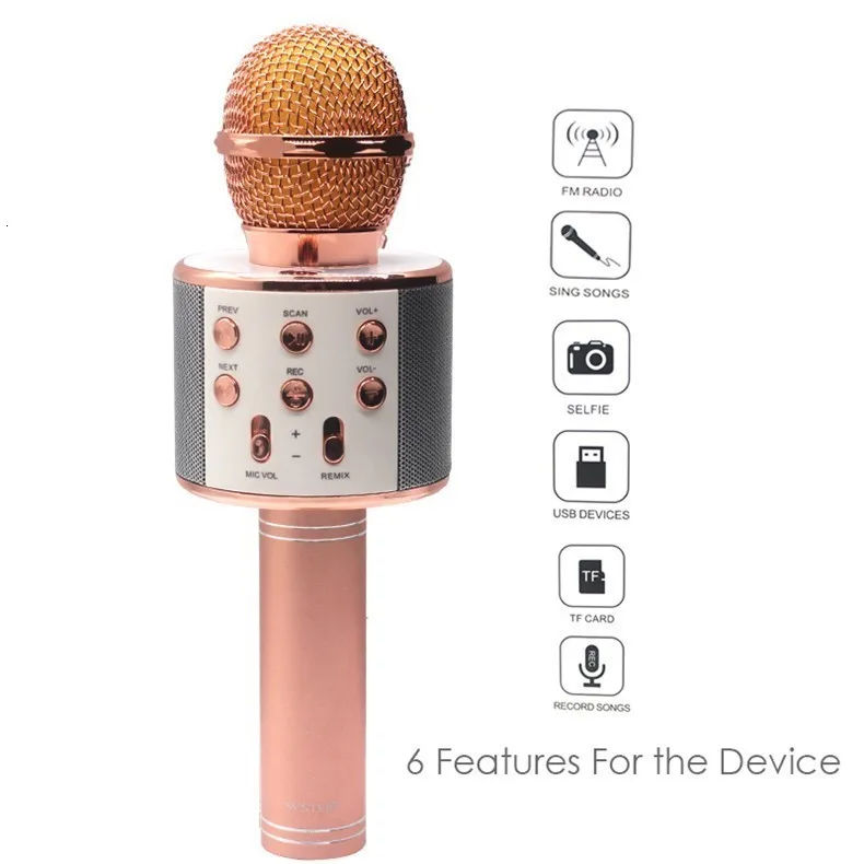 Испания скидка 50% 12 часов Wster версия беспроводной Bluetooth микрофон динамик караоке микрофон для ПК/телефона