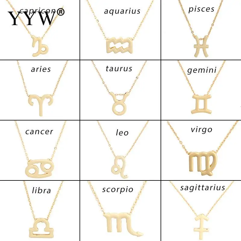 Модное женское золотое ожерелье Созвездие 12 знаков зодиака Pendnat юбилей подарки