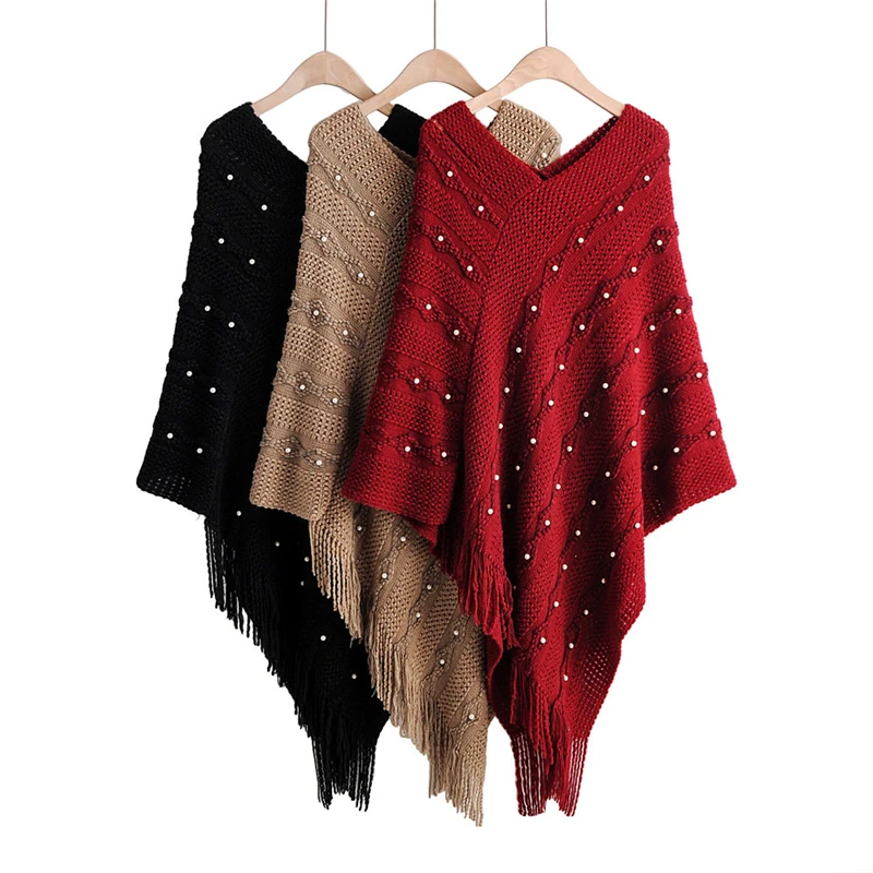 OMIKRON новинка модные зимние теплые клетчатые накидки и пончо для женщин