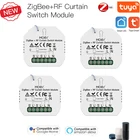 Умный модуль выключателя для штор ZigBee RF433, электродвигатель для рулонных жалюзи 2MQTT Tuya, умное приложение Alexa Google Home для дома