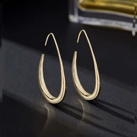 womens high quality 18k gold plated cubic zirconia fashion geometric stud earrings