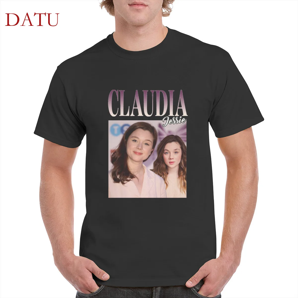 

Sexy Claudia Jessie cover print t shirt 100% cotton Harajuku Retro casual tshirt gothic punk top oversized men/women's T-Shirts