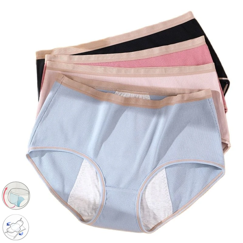 Calcinhas para menstruação de algodão, plus size, culotes anti vazamento, menstruações (0)
