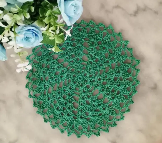 18 СМ Круглая винтажная ручная работа вязаная крючком салфетка для стола