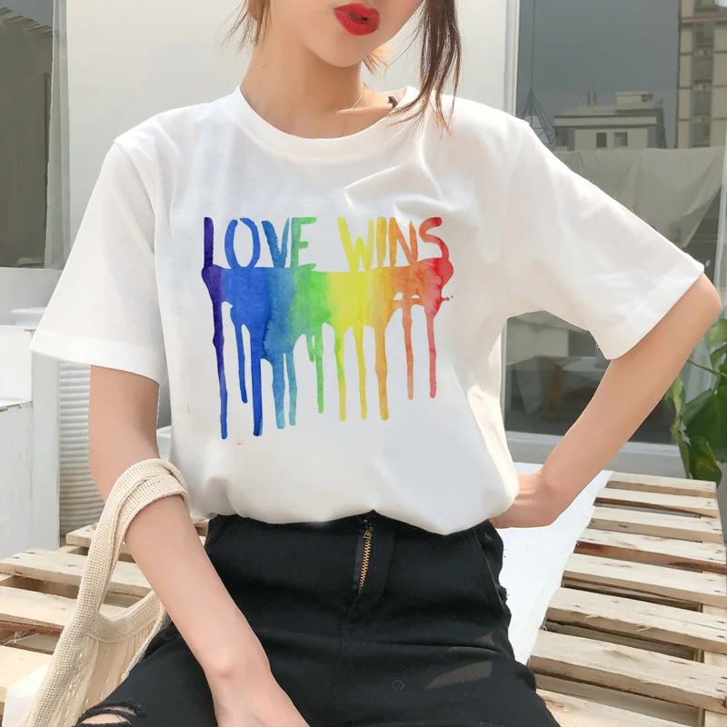 

lgbt Love Wins female bisexual lesbian gay t shirt love is love Casual women tee lesbian top t-shirt tshirt femme shirts rainbow
