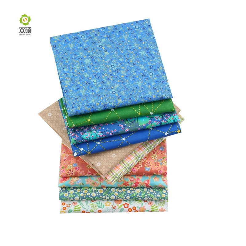 Multi Цвет саржевого хлопка Ткань лоскутное ткани ручной работы DIY Вышивание