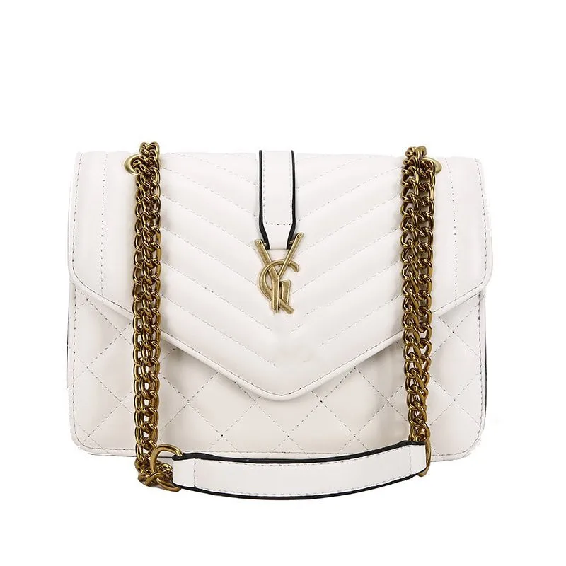 

2021 new fashion Korean version of small square bag rhombic embroidery chain bag texture foreign women's bag