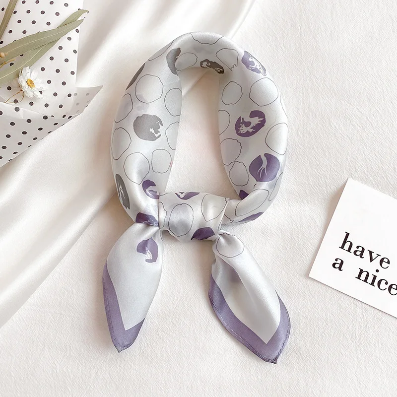 

Элегантная шаль с принтом, женский квадратный шарф из 100% натурального шелка, хиджаб, повязка на голову, пончо, головной платок, Женская банда...