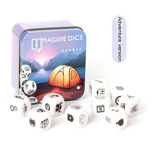 Новые детские развивающие игрушки История Imagine Dice креативное мышление использовать свое воображение, чтобы сказать магазин поезд игрушки с мордашками - Цвет: Adventure version