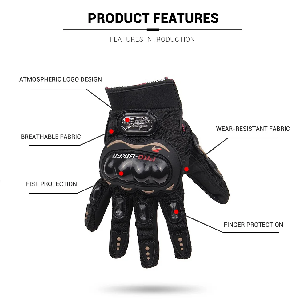Мотоциклетные перчатки дышащие с сенсорным экраном защита рук нескользящие для