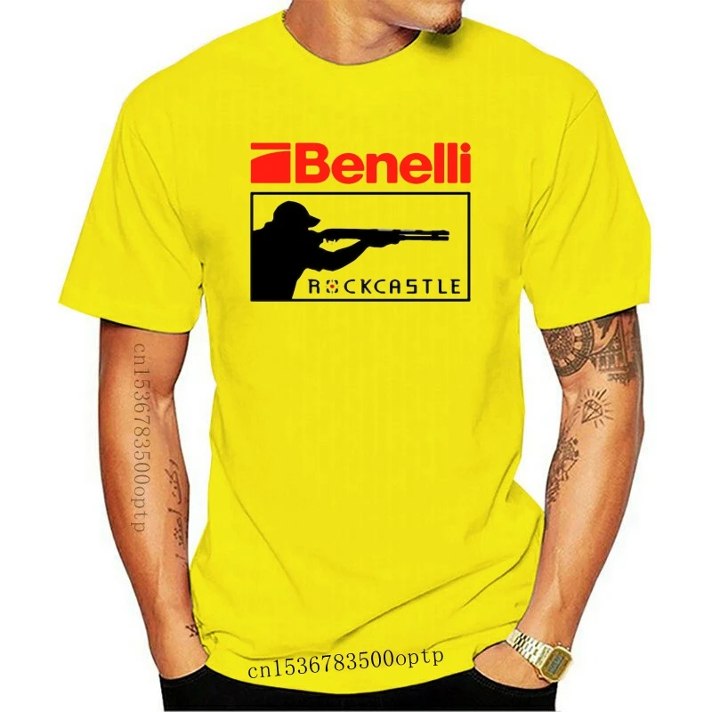 

Новинка, Мужская футболка Benelli Gun с логотипом огнестрельного оружия, черно-белая Праздничная ФУТБОЛКА B