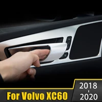 for volvo xc60 2018 2019 2020 2021 4pcs stainless steel styling inner car door handle bowl frame cover trim stickers accessories