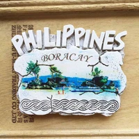 qiqipp philippine collection refrigerator sticker tourist attraction boracay island tourism commemorative magnetic sticker