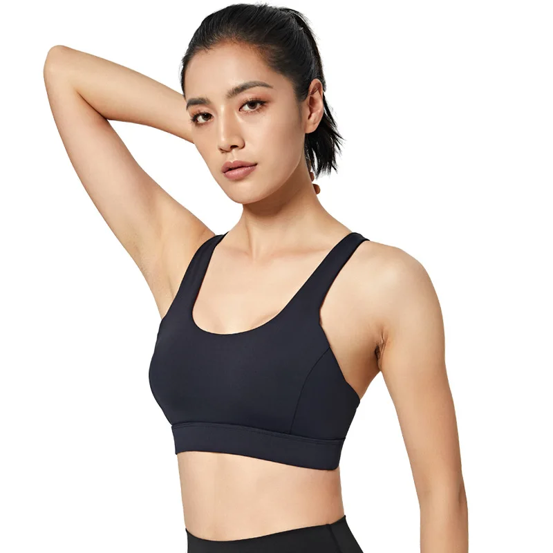 

Fitness Sports Bra for Women Workout Push Up Solid Cross Back Yoga Running Gym Training Workout Femme Padded Crop Tops