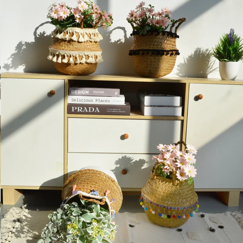 Плетеная корзина висячие корзины для растений садовая Цветочная ваза в горшках