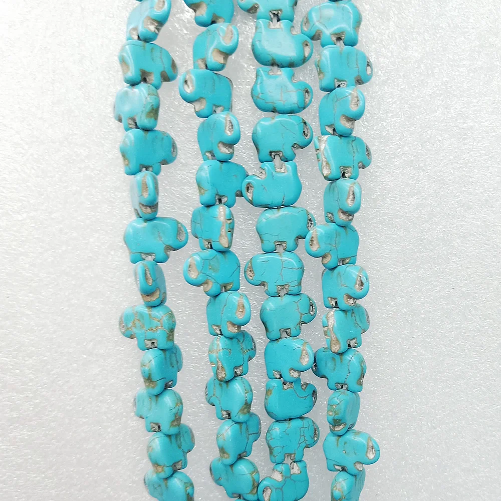 Бусины из бирюзы с натуральным полудрагоценным камнем 10 х14 мм | Украшения и