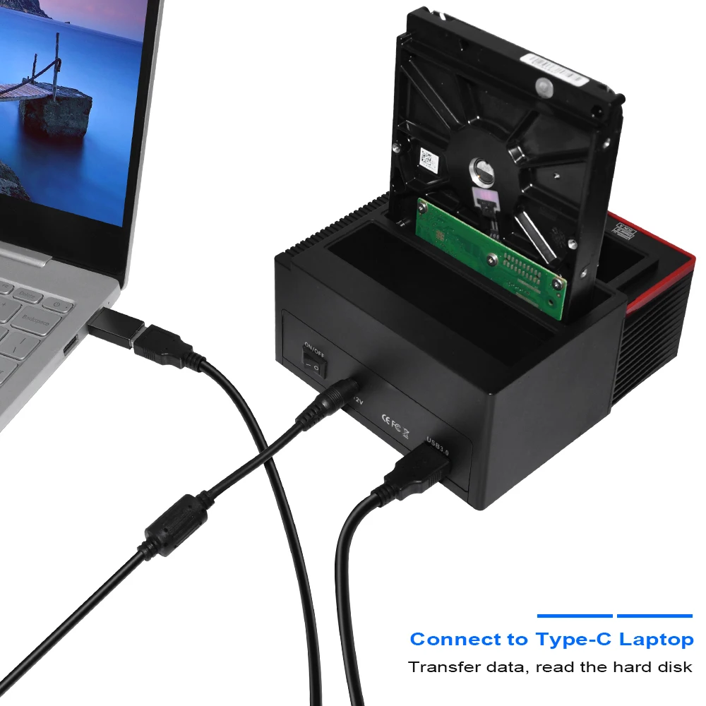 Док станция DeepFox для жесткого диска 2 5 дюйма/3 дюйма USB 3 0/Type C на SATA порта s 1 порт IDE