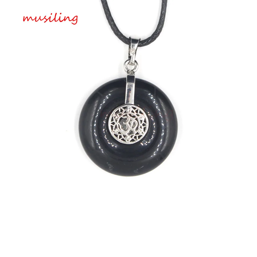 Колье с круглым аметистом и кристаллом кварца номер 3 D подвеска Маятник из