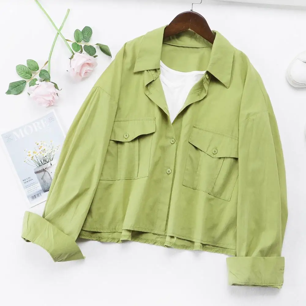 Весенне-летний винтажный хлопковый офисный Женский блейзер с длинным рукавом