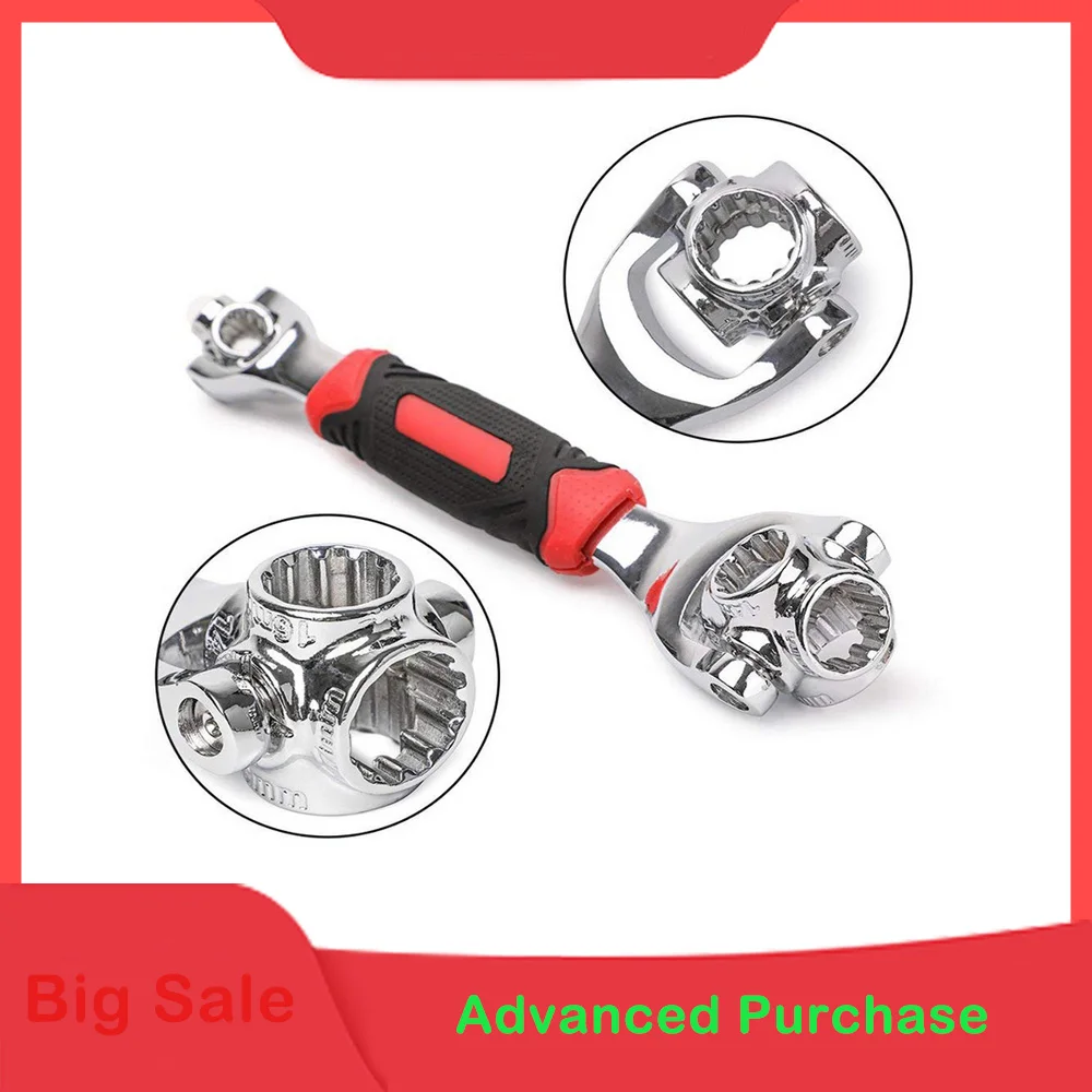 Набор гаечных ключей с двойной головкой и поворотом на 360 градусов 52 в 1