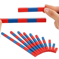 children montessori numerical rods red blue rods bar math toy education early learning blocks child toys math number rods