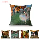 Льняной чехол для диванной подушки, с изображением художника импрессионизма Эдгара Дега, картины маслом, коллекции, балерины, танцора