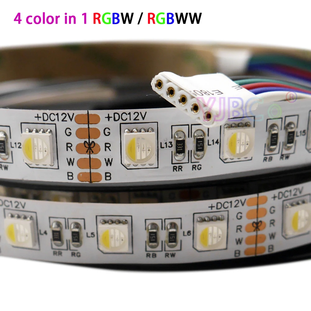 

5M/lot DC 12V 24V RGBW/RGBWW 4 color in 1 led chip 60Leds/m 300leds Waterproof IP30/65/IP67 5050 SMD flexible LED Strip light