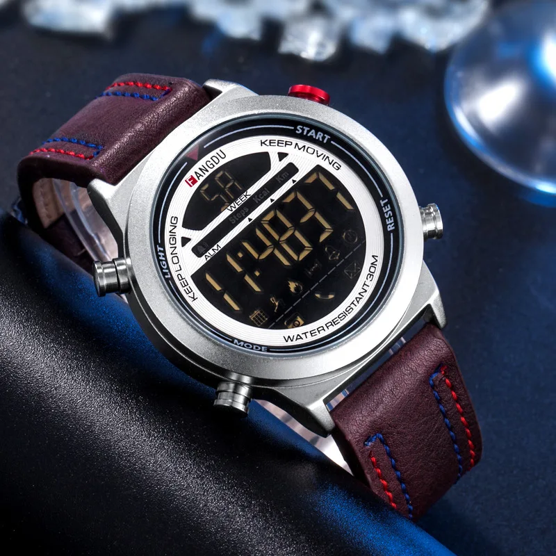 Мужские спортивные Смарт часы с хронографом и будильником|Мужские электронные