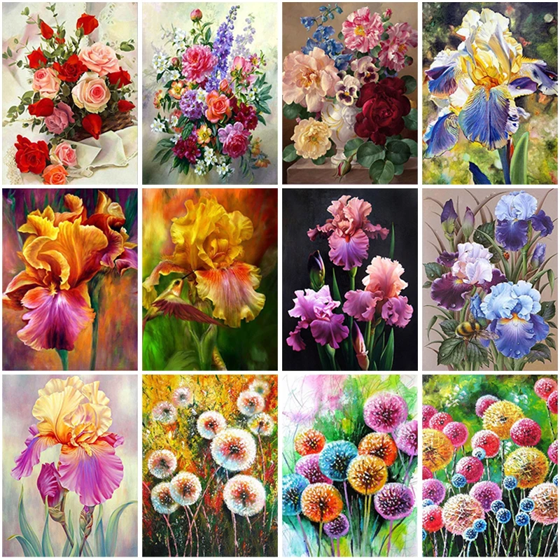 

5D Diamond Painting Cross Stitch Flower Cross Stitch Scenery Diamond Embroidery Full Square Round Rhinestone of Picture Wall Art