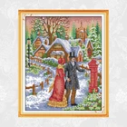 Walk on the snow считает 14CT 11CT DIY схемы для вышивки крестиком ручной работы Aida холст вышивка нитками рукоделие